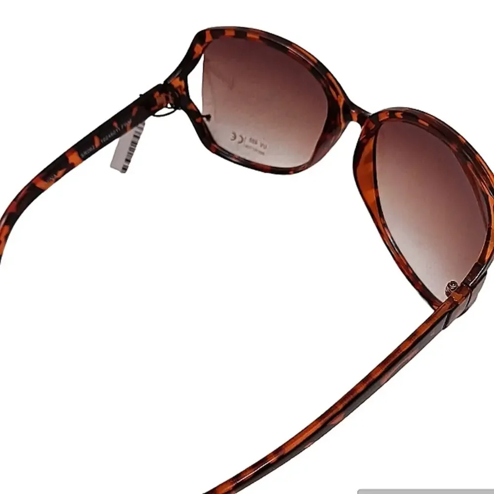 Tiger Stripe Sunglasses BROWN LUXE Oversized GLAM Gradient Lens NEW‎ Luxury Glam
